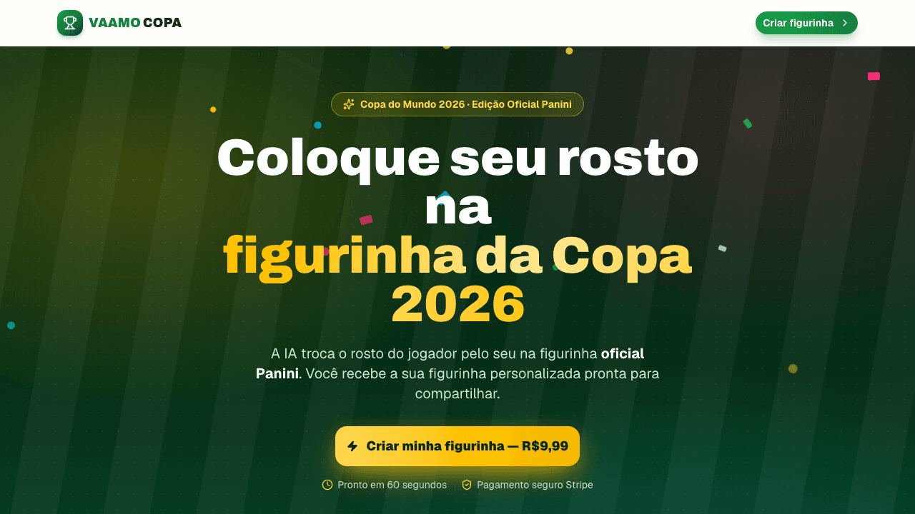 Vaamo Copa — World Cup 2026 AI Sticker Creator